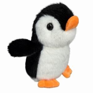 Little Passports Penguin Plush Black White Orange Feet 6 in Stuffed Baby Animal
